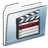 Movie Folder Graphite Stripe Icon